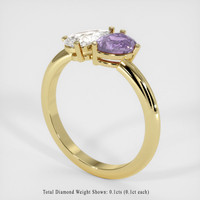 0.73 Ct. Sapphire Ring, 14K Yellow Gold 2
