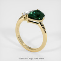 3.08 Ct. Green Sapphire Ring, 14K Yellow Gold 2