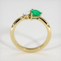 0.51 Ct. Emerald Ring, 18K Yellow Gold 3