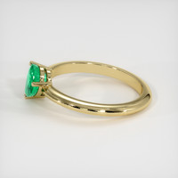 0.51 Ct. Emerald Ring, 18K Yellow Gold 4