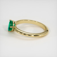 0.56 Ct. Emerald Ring, 18K Yellow Gold 4