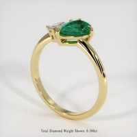 1.03 Ct. Emerald Ring, 18K Yellow Gold 2