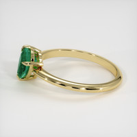 1.03 Ct. Emerald Ring, 18K Yellow Gold 4