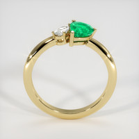 0.67 Ct. Emerald Ring, 18K Yellow Gold 3