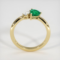 0.67 Ct. Emerald Ring, 18K Yellow Gold 3