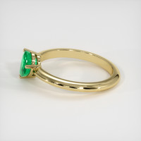 0.63 Ct. Emerald Ring, 18K Yellow Gold 4