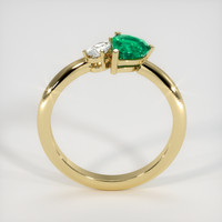 0.58 Ct. Emerald Ring, 18K Yellow Gold 3