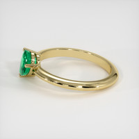 0.58 Ct. Emerald Ring, 18K Yellow Gold 4