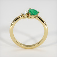 0.65 Ct. Emerald Ring, 18K Yellow Gold 3