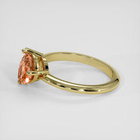 1.76 Ct. Orangish Pink Imperial Topaz Ring, 18K Yellow Gold 4