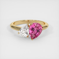 2.19 Ct. Pink Sapphire Ring, 18K Yellow Gold 1