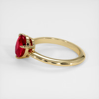 2.04 Ct. Ruby Ring, 18K Yellow Gold 4