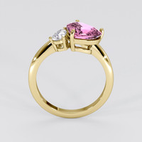 2.57 Ct. Purplish Pink Sapphire Ring, 18K Yellow Gold 3