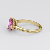 2.57 Ct. Purplish Pink Sapphire Ring, 18K Yellow Gold 4
