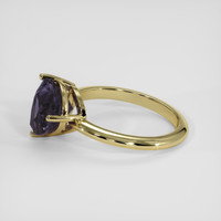 3.58 Ct. Purple Sapphire Ring, 18K Yellow Gold 4