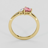 0.66 Ct. Padparadscha Sapphire Ring, 18K Yellow Gold 3