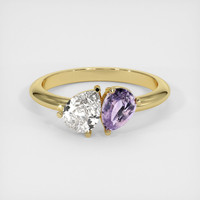 0.73 Ct. Sapphire Ring, 18K Yellow Gold 1