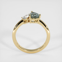 0.93 Ct. Bluish Grey Sapphire Ring, 18K Yellow Gold 3