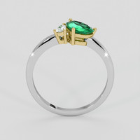 0.65 Ct. Emerald Ring, 18K Yellow & White 3