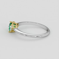 0.65 Ct. Emerald Ring, 18K Yellow & White 4