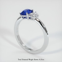 1.02 Ct. Blue Sapphire Ring, Platinum 950 2