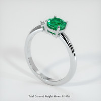 1.18 Ct. Emerald Ring, Platinum 950 2