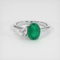 1.51 Ct. Emerald Ring, Platinum 950 1