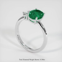 1.51 Ct. Emerald Ring, Platinum 950 2