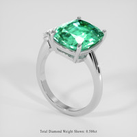 6.14 Ct. Emerald Ring, Platinum 950 2