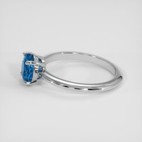 1.98 Ct. Blue Zircon Ring, Platinum 950 4