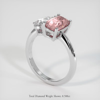 1.66 Ct. Padparadscha Sapphire Ring, Platinum 950 2