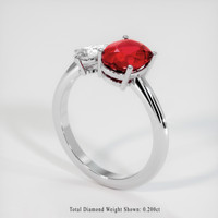 1.44 Ct. Ruby Ring, Platinum 950 2