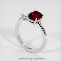 2.44 Ct. Ruby Ring, Platinum 950 2