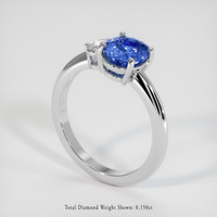 1.48 Ct. Blue Sapphire Ring, Platinum 950 2