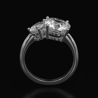 4.07 Ct. White Sapphire Ring, Platinum 950 3