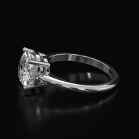 4.07 Ct. White Sapphire Ring, Platinum 950 4