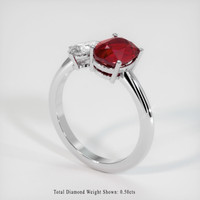 1.88 Ct. Ruby Ring, Platinum 950 2