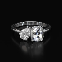 2.02 Ct. White Sapphire Ring, Platinum 950 1