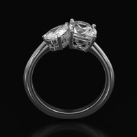 2.02 Ct. White Sapphire Ring, Platinum 950 3