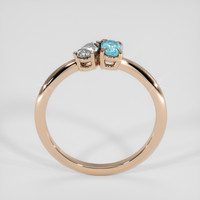 0.31 Ct. Electric Blue Paraiba Tourmaline Ring, 14K Rose Gold 3