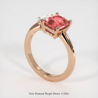 2.05 Ct. Sapphire Ring, 14K Rose Gold 2
