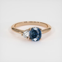 1.27 Ct. Blue Sapphire Ring, 14K Rose Gold 1