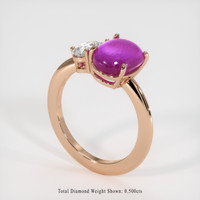 6.30 Ct. Purple Sapphire Ring, 14K Rose Gold 2