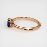 0.47 Ct. Blue Sapphire Ring, 14K Rose Gold 4