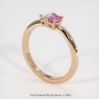 0.24 Ct. Sapphire Ring, 14K Rose Gold 2