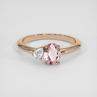 1.06 Ct. Padparadscha Sapphire Ring, 14K Rose Gold 1