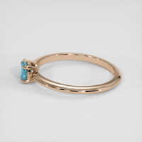 0.31 Ct. Electric Blue Paraiba Tourmaline Ring, 18K Rose Gold 4
