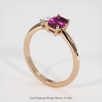 1.24 Ct. Purplish Pink Sapphire Ring, 18K Rose Gold 2