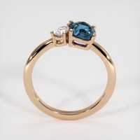 1.27 Ct. Blue Sapphire Ring, 18K Rose Gold 3