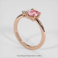 1.17 Ct. Padparadscha Sapphire Ring, 18K Rose Gold 2